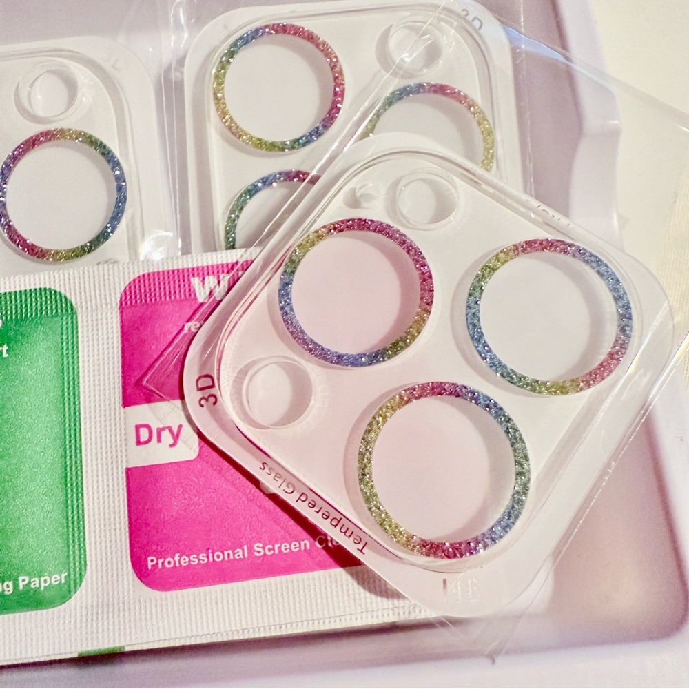 Brand New 3pack Colorful phone lenses for iPhone 15 pro/max